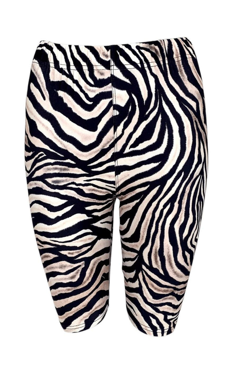 Black Colour Shorts - Zoil Zebra Tight - Zebra