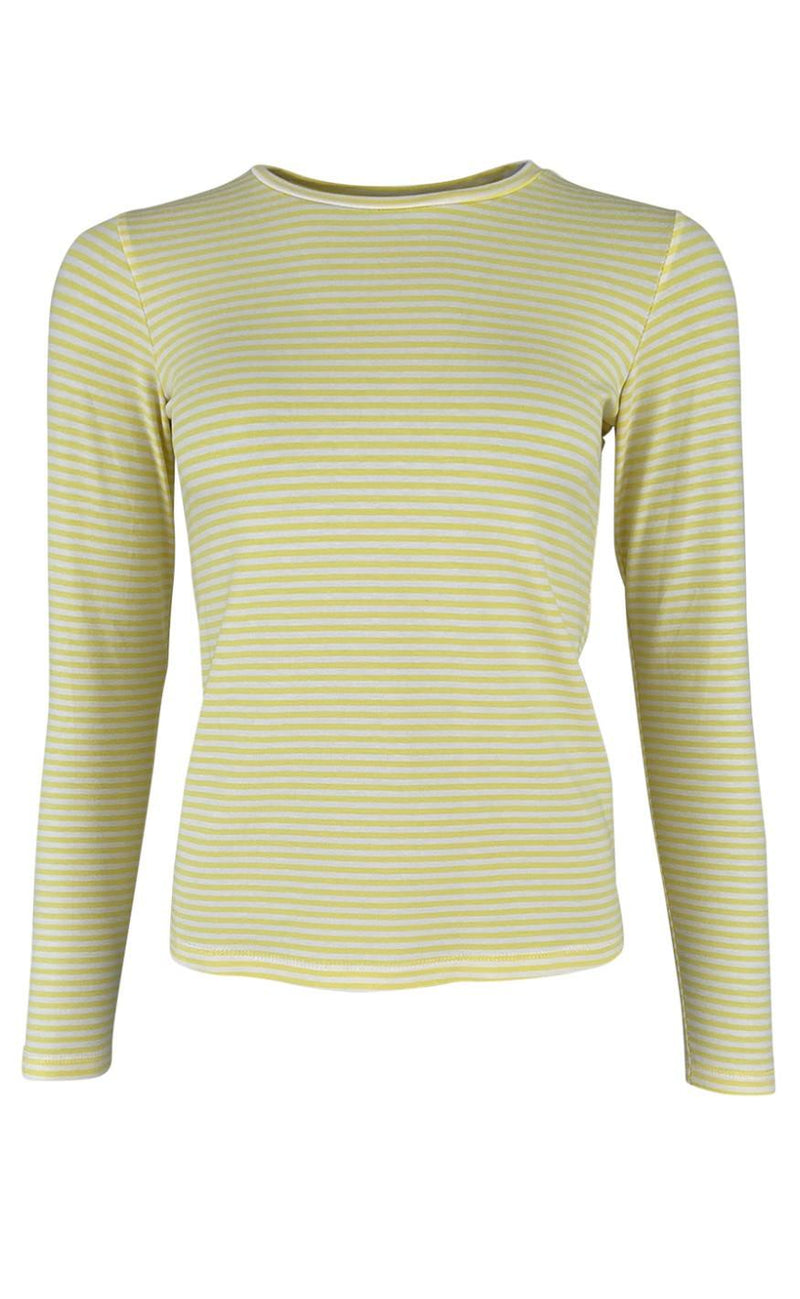 Black Colour T-shirt - Polly Striped - Yellow