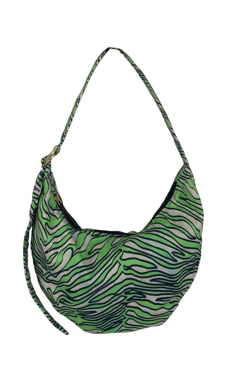 Black Colour Taske - Arzona - Green Zebra