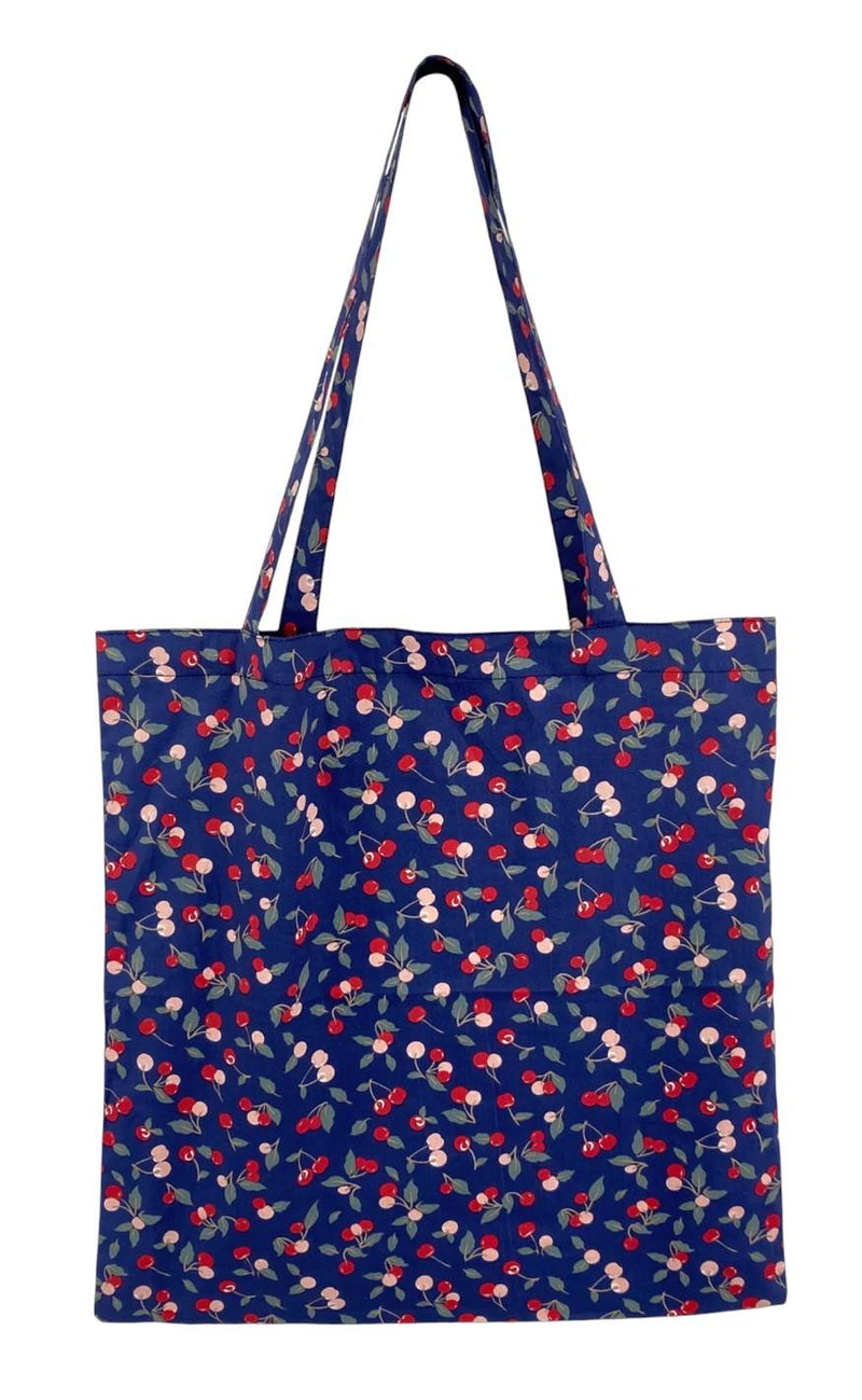 Black Colour Taske / Shopper - Lulu Cotton - Cherry Navy