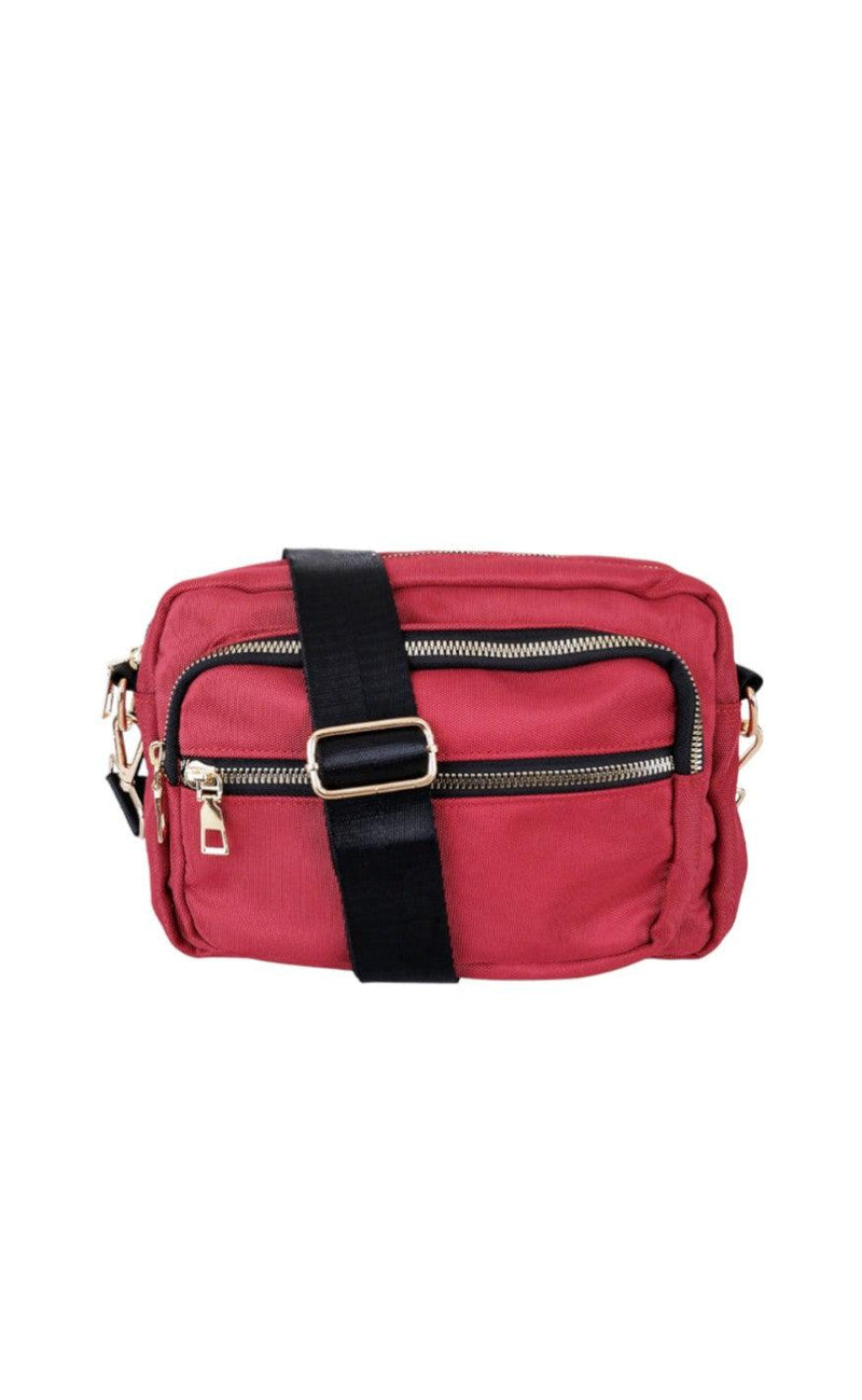 Black Colour Taske - Vanda - Red