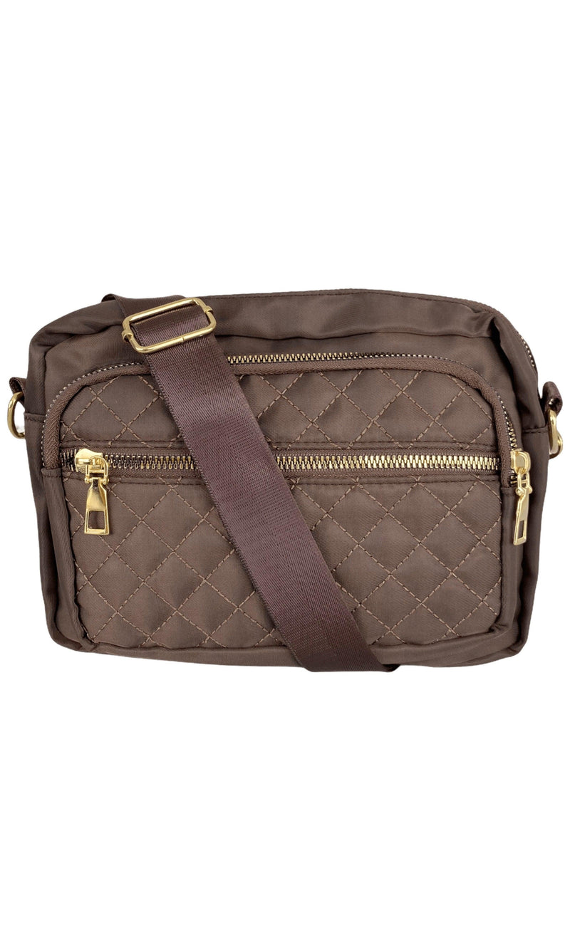 Black Colour Taske - Viggy Quilt Medium - Coffee