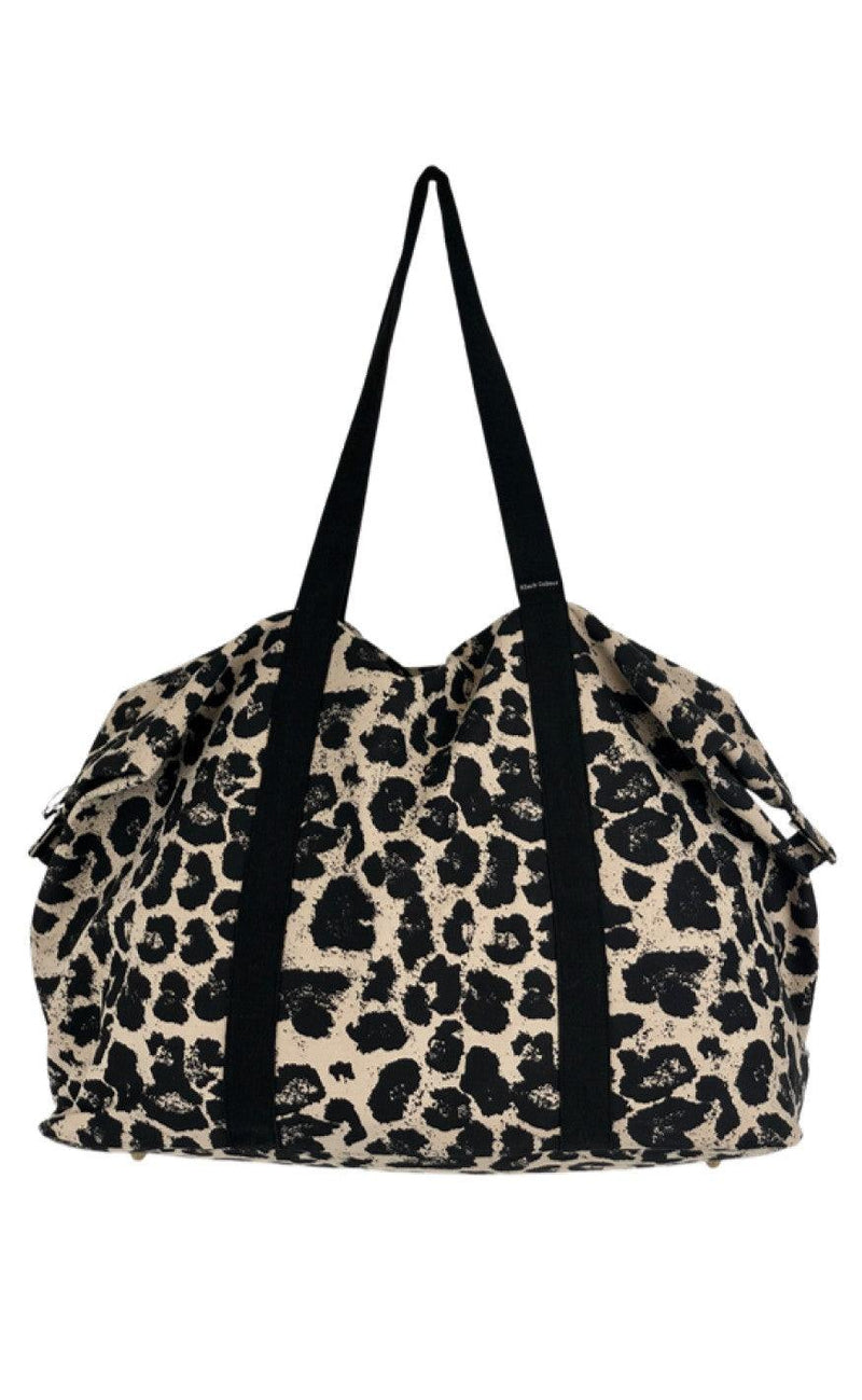 Black Colour Taske / Weekend Bag - Canvas Leo - Natural
