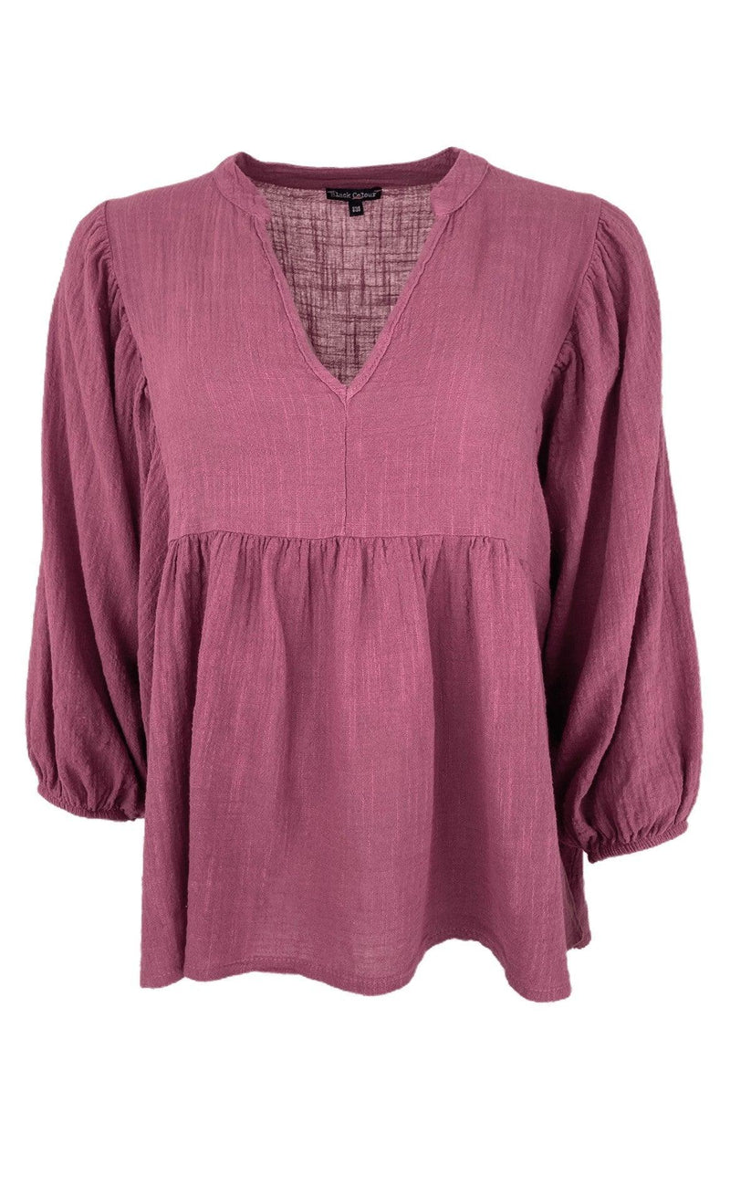 Black Colour Top - Elena Boho - Winter Rose