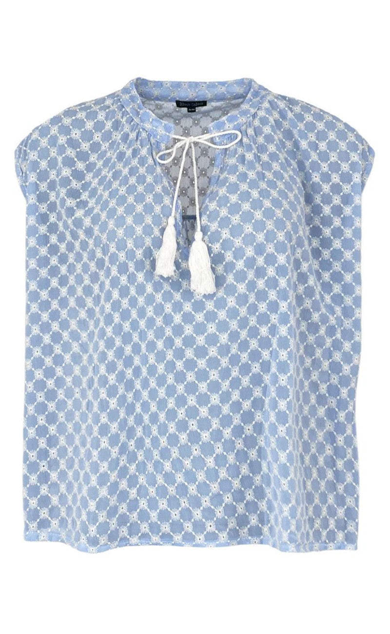 Black Colour Top - Nicola - Light Blue