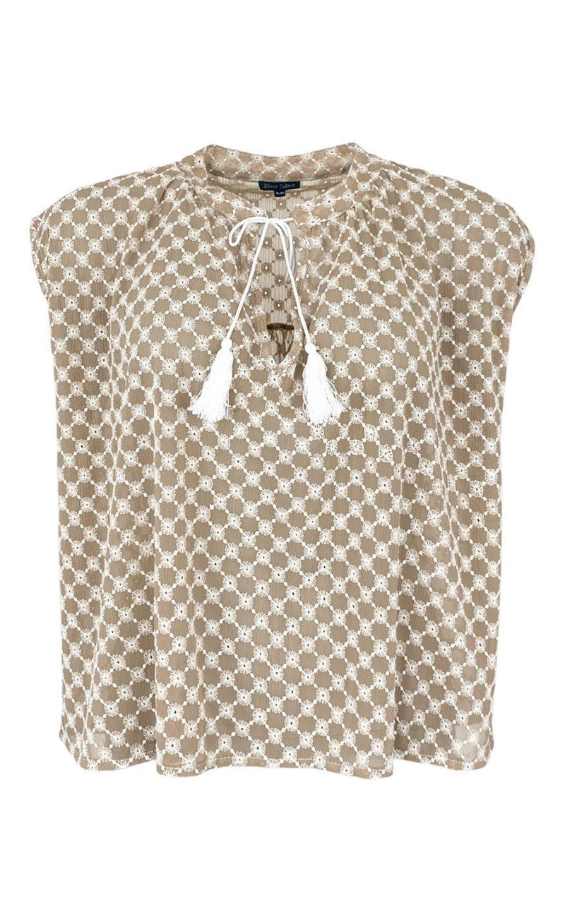 Black Colour Top - Nicola - sand