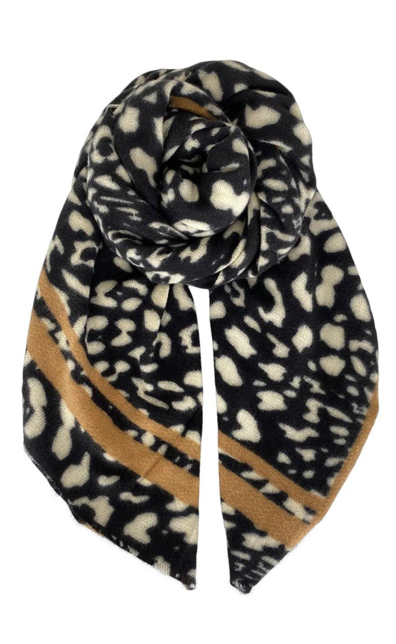 Black Colour Tørklæde - Nala - Black Leo