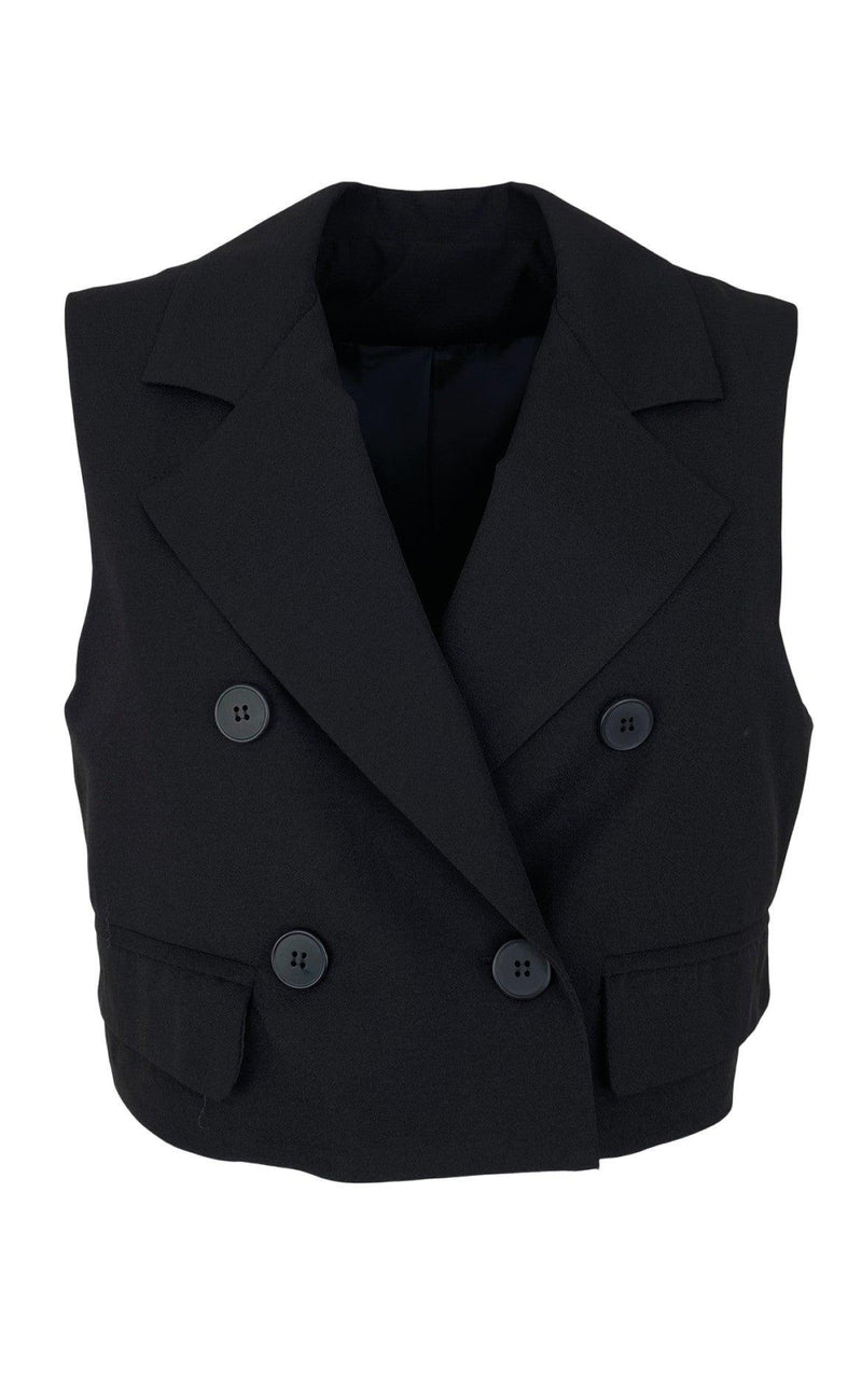 Black Colour Vest - Jazz - Black
