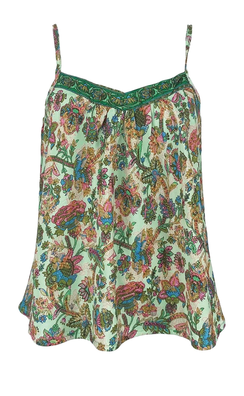 Black Colour top - Luna Vea Strap - Green Calypso