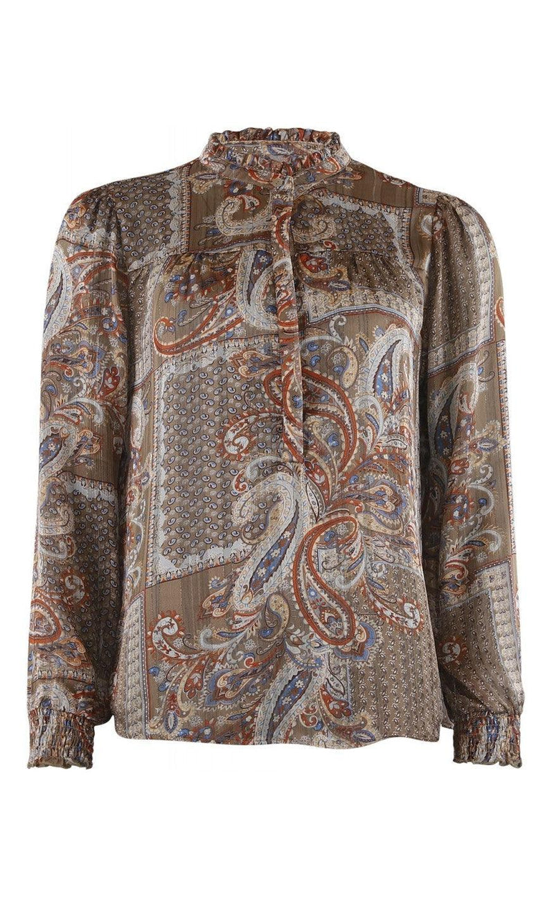Continue Bluse - Asta - Burned Paisley