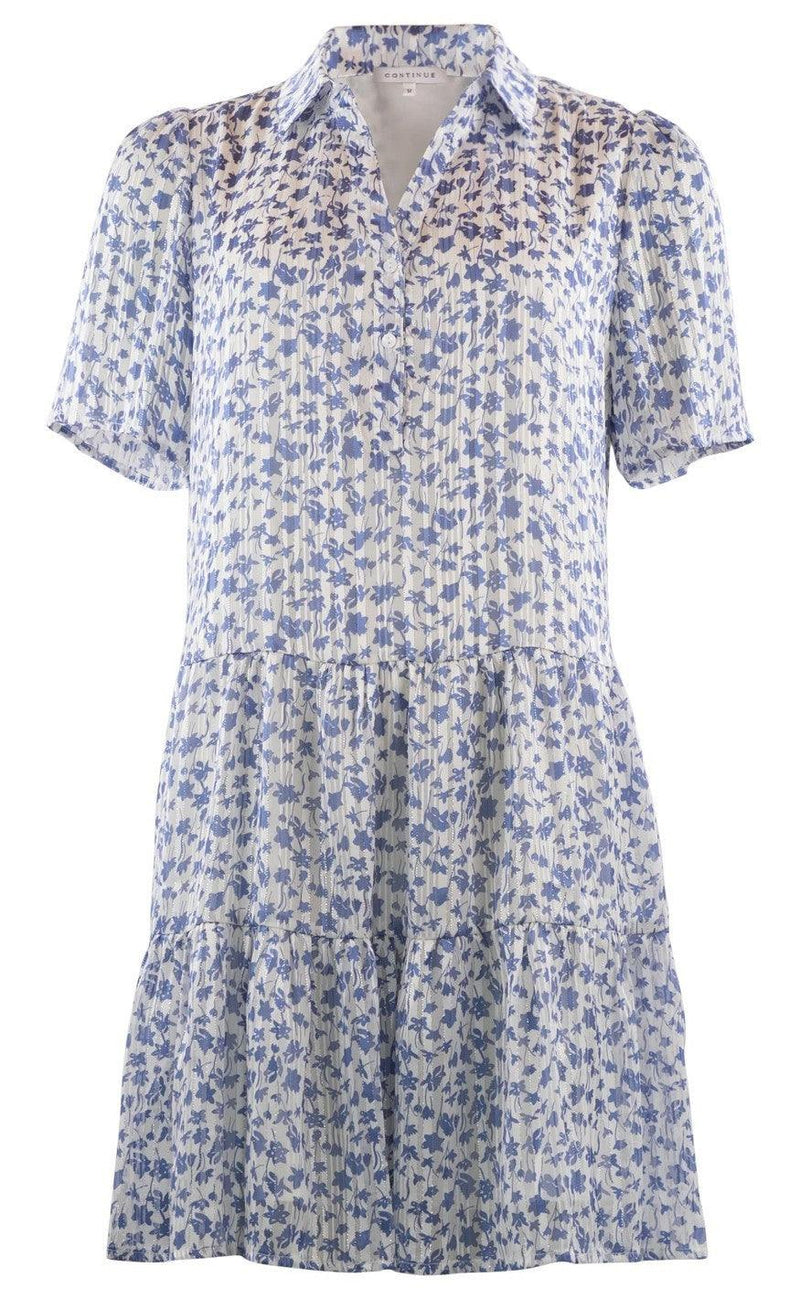 Continue Kjole - Annika - Blue Flower