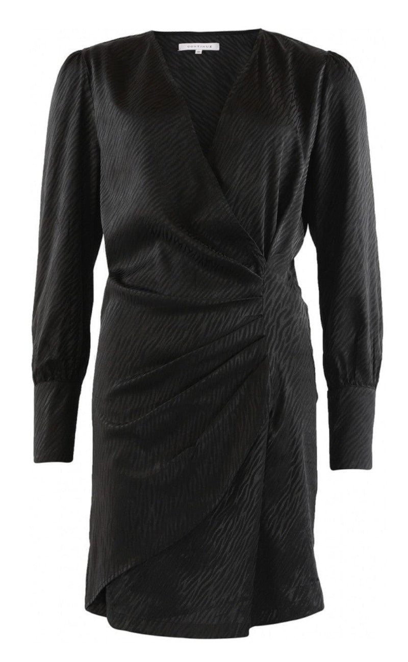 Continue Kjole - Glam Zebra - Black