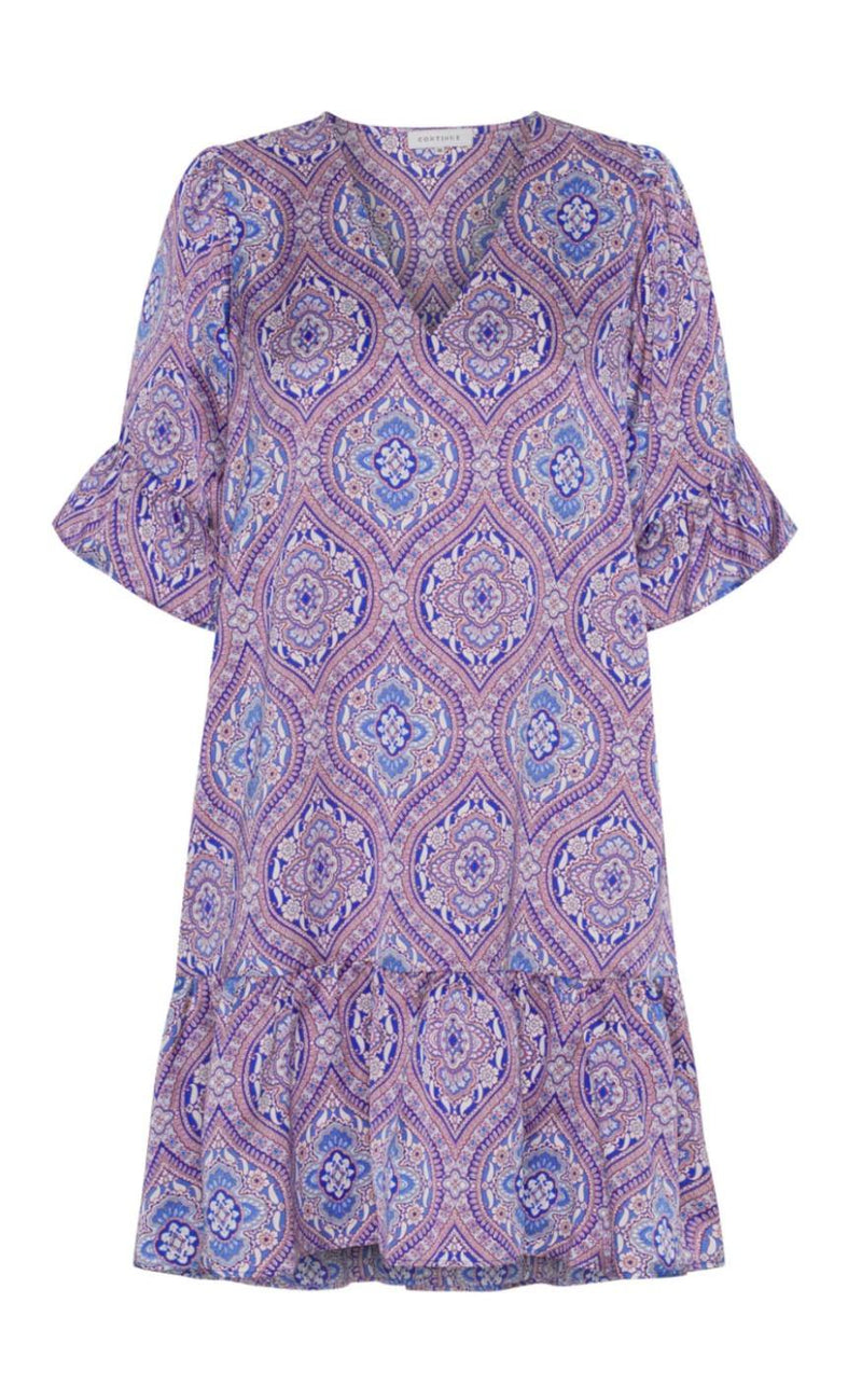 Continue Kjole - Thyra - Blue Paisley