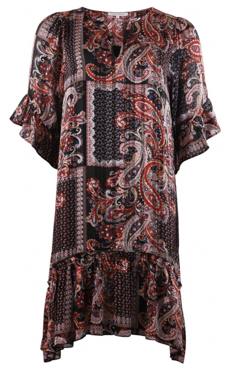 Continue Kjole - Thyra New Paiisley - Black