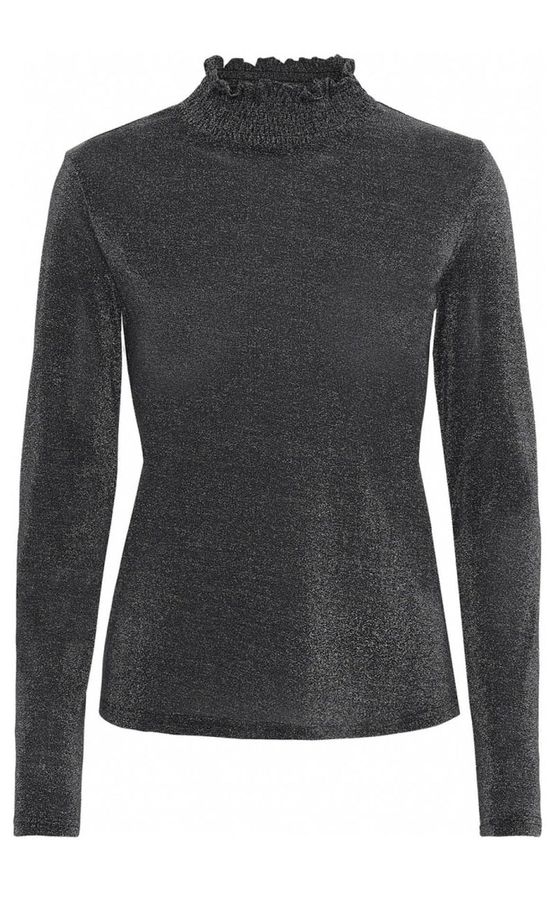 Continue Mesh Bluse - Alberte - Black