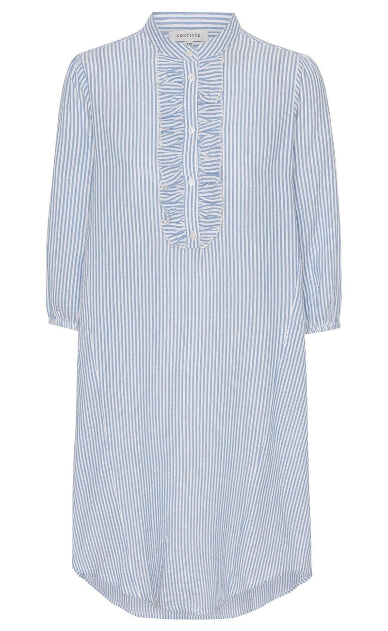 Continue Skjorte - Perle Long - Blue / White
