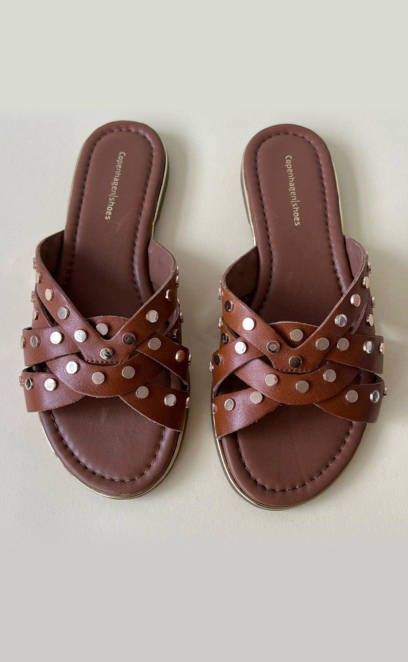 Copenhagen Shoes Sandaler - Lala Studs - Cognac