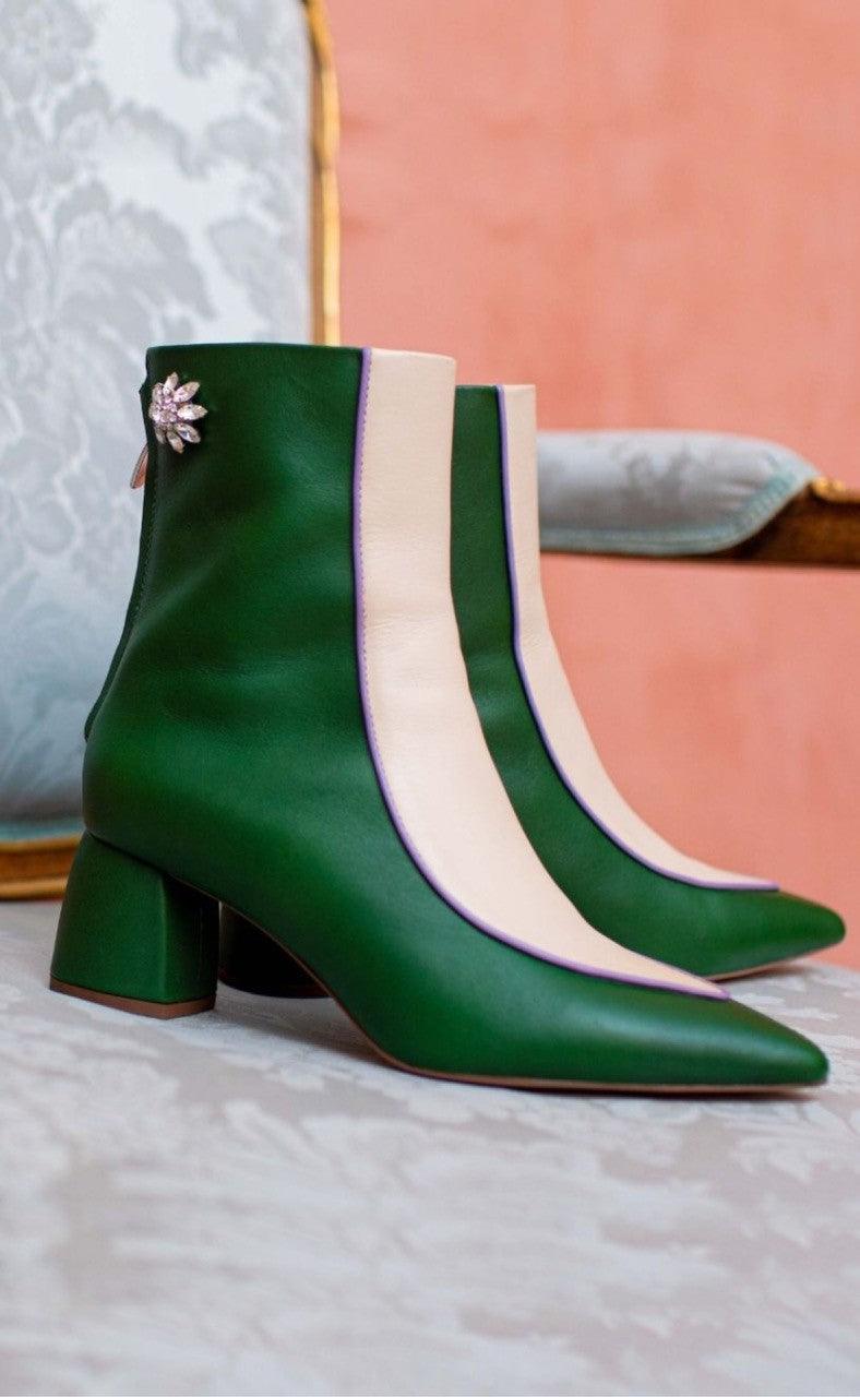 Copenhagen Shoes Støvler - Vibes Of Fashion - Off White Green