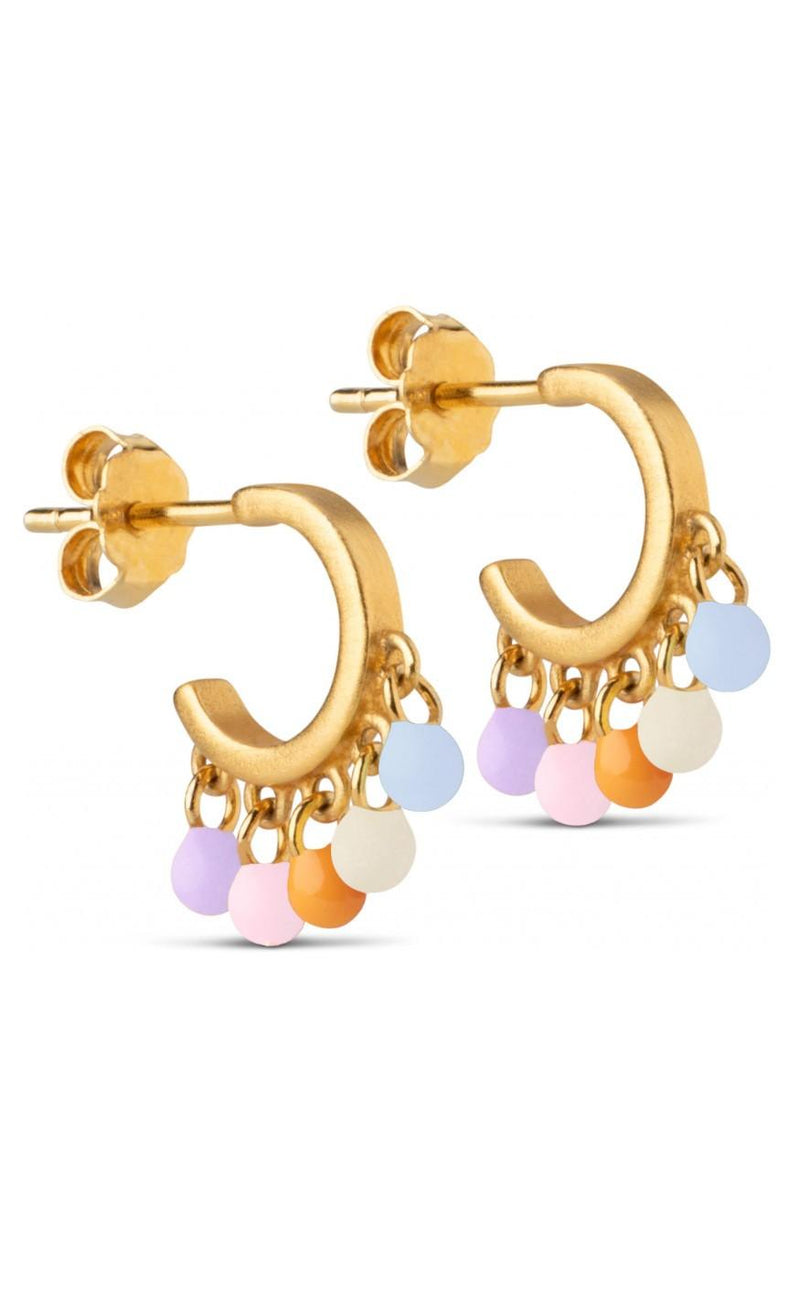 ENAMEL Copenhagen Øreringe / Hoops - Rainbow - Ocean