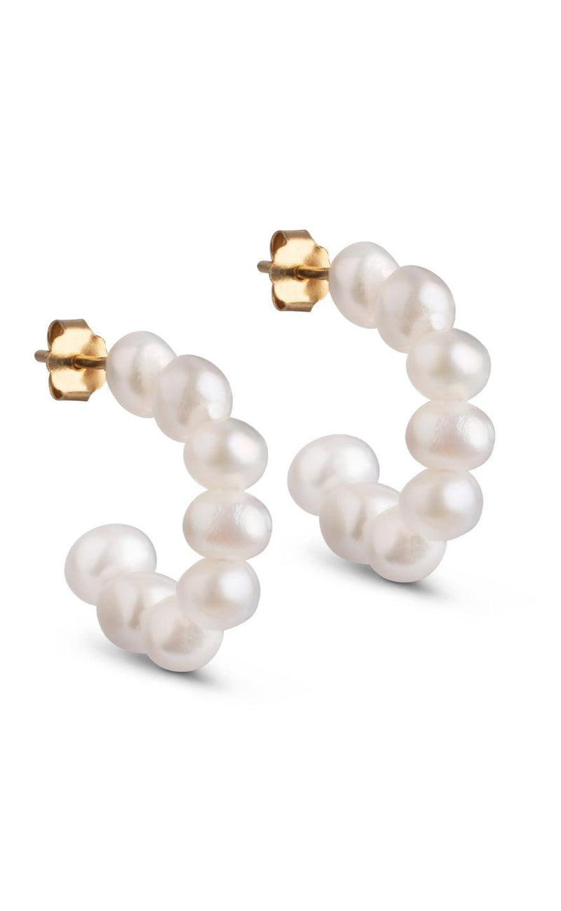 ENAMEL Copenhagen Øreringe - Pearlie Chunky - Pearl