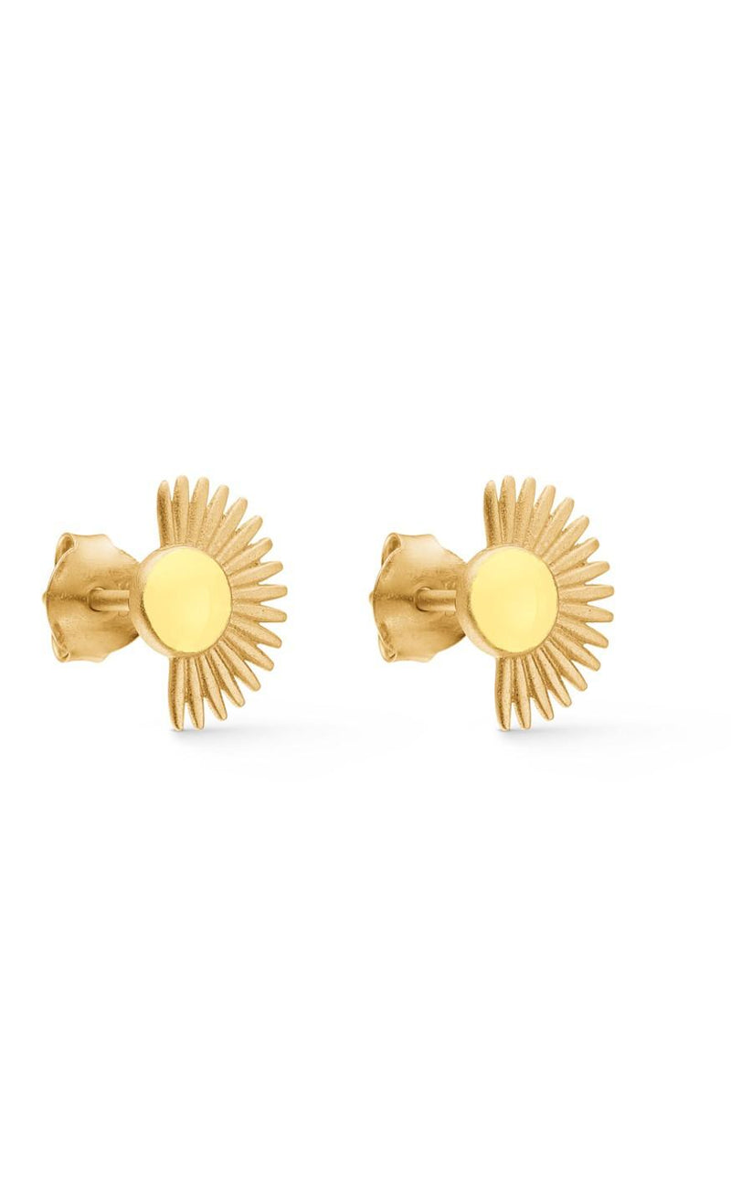 ENAMEL Copenhagen Øreringe / Stud - Soleil - Light Yellow