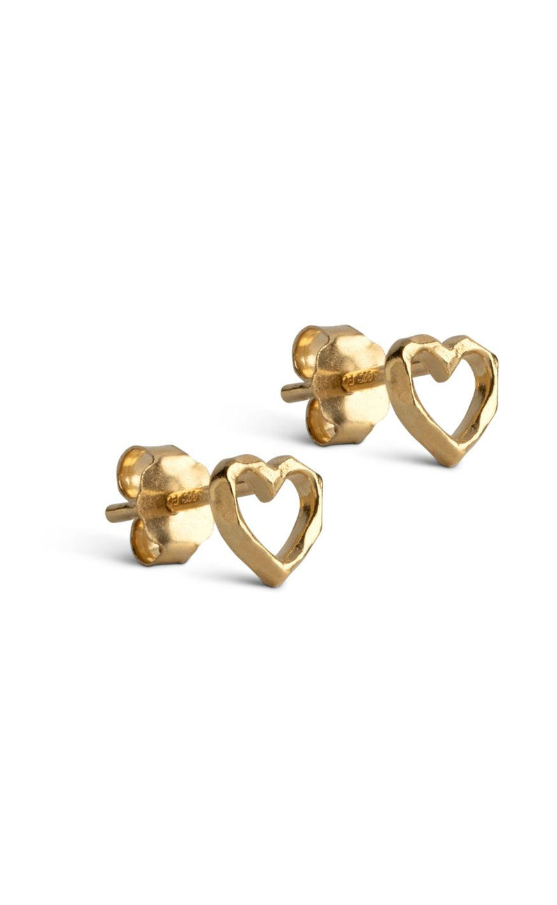 ENAMEL Copenhagen Øreringe - Studs Organic Heart - Gold