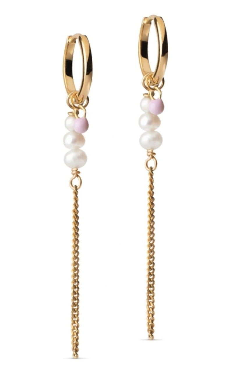 ENAMEL Copenhagen Øreringe/Hoops - Cora - Light Pink