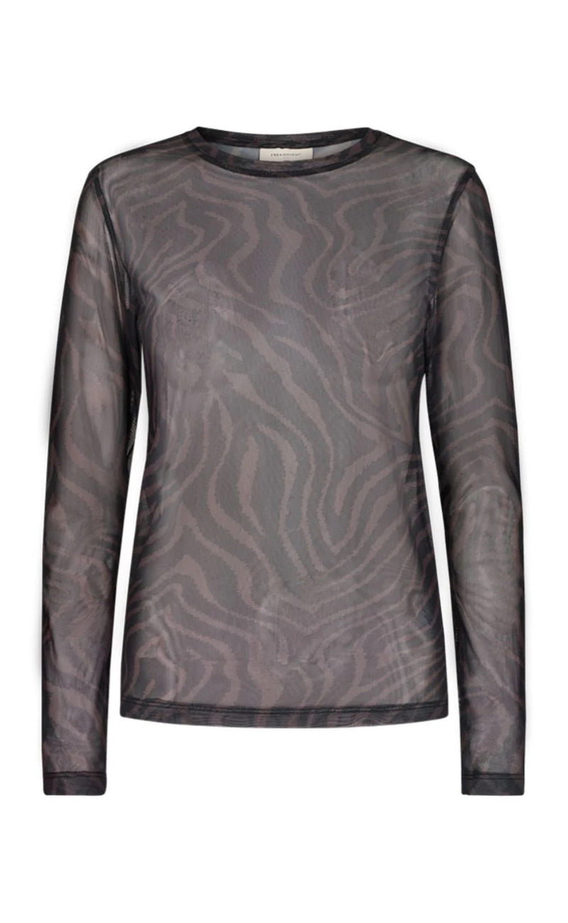 Freequent Bluse - Babara - Coffee Bean Black
