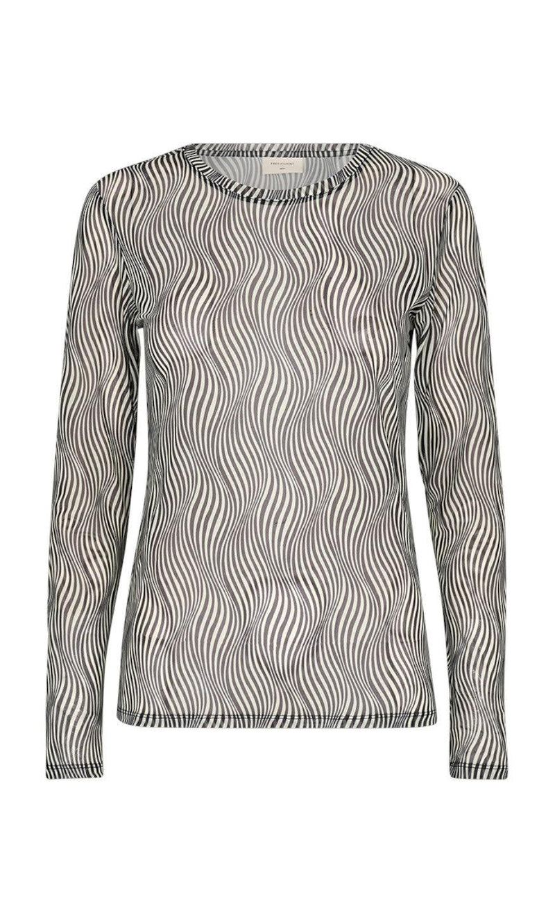 Freequent Bluse - Babara - Seedpearl W. Black