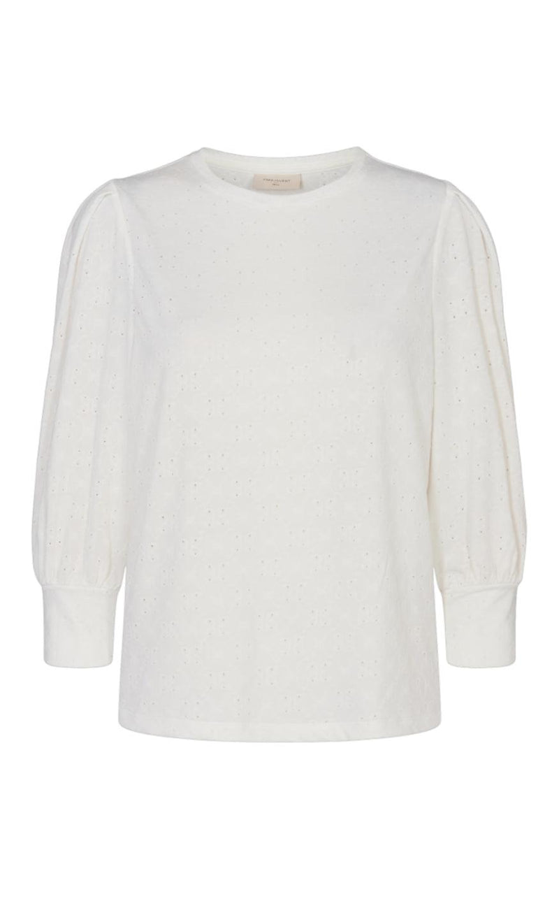 Freequent Bluse - Blond - Offwhite