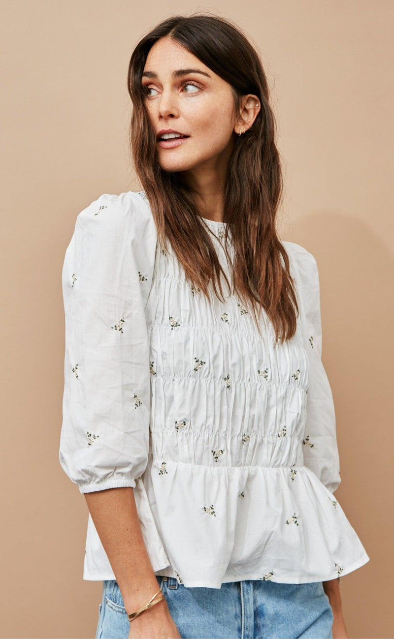Freequent Bluse - Briana - Off White Mix