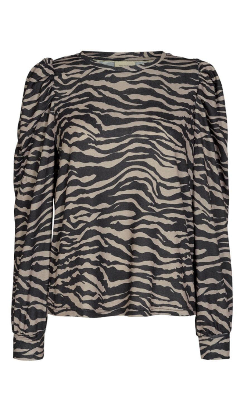Freequent Bluse - Elcos - Silver Mink Mix