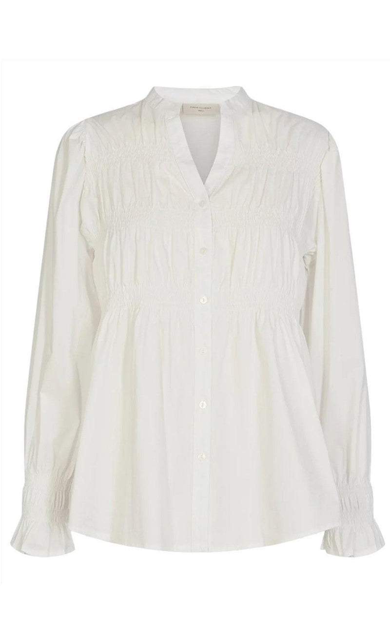 Freequent Bluse - Frances Smock - Offwhite