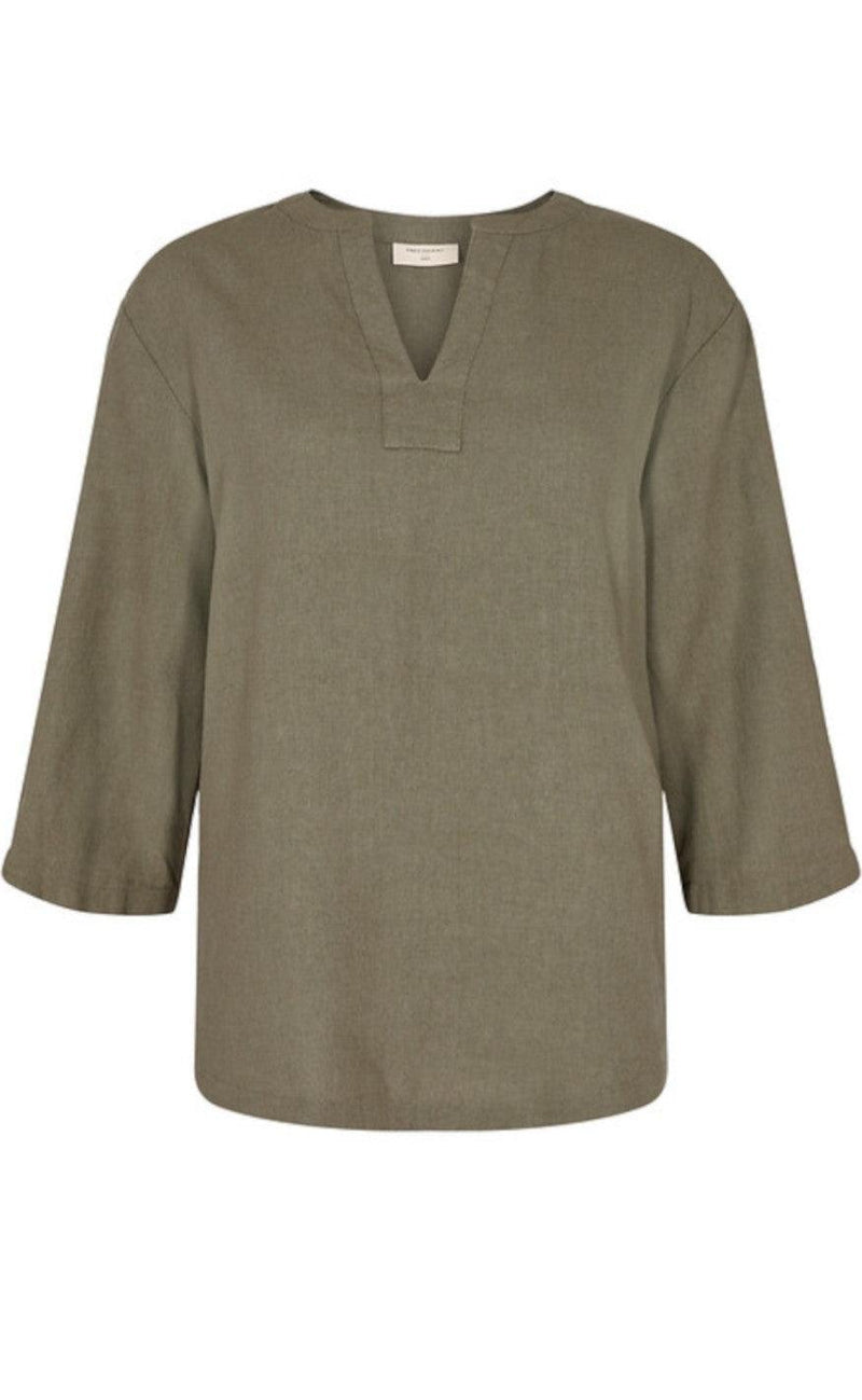 Freequent Bluse - Lava - Dusty Olive