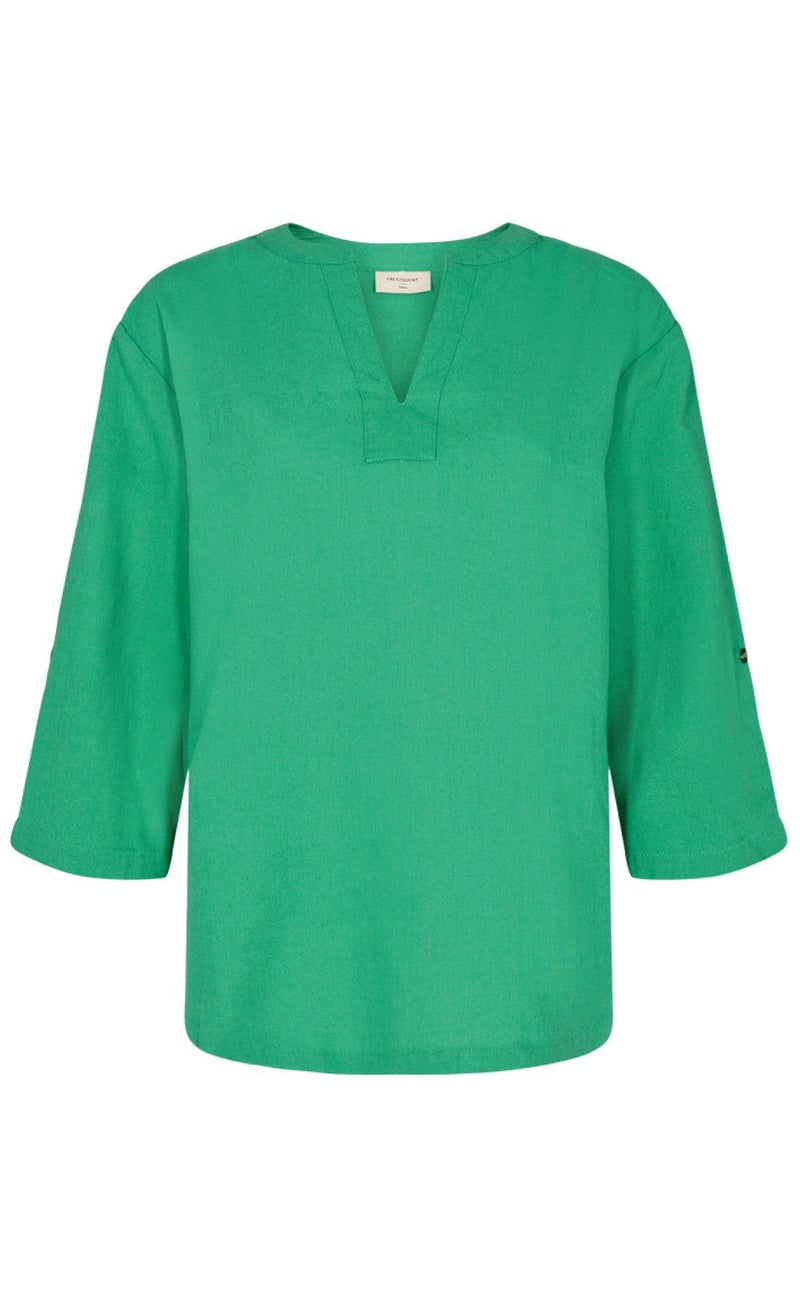 Freequent Bluse - Lava - Ming Green