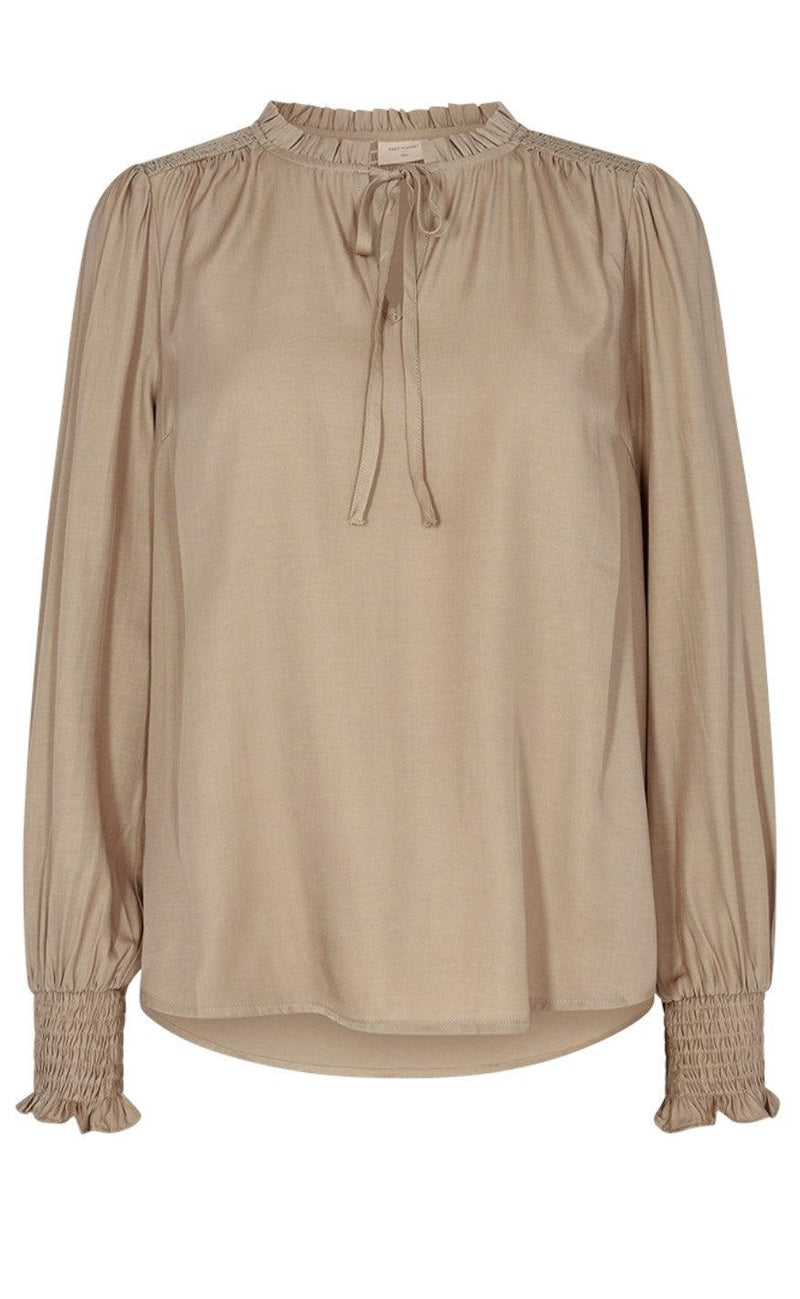 Freequent Bluse - Lou - Silver Mink