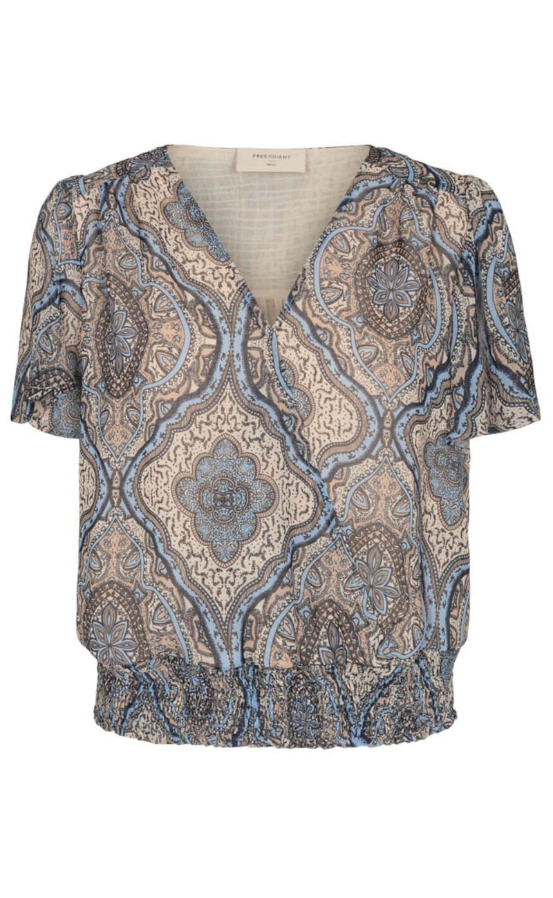 Freequent Bluse - Nady - Chambray Blue Mix
