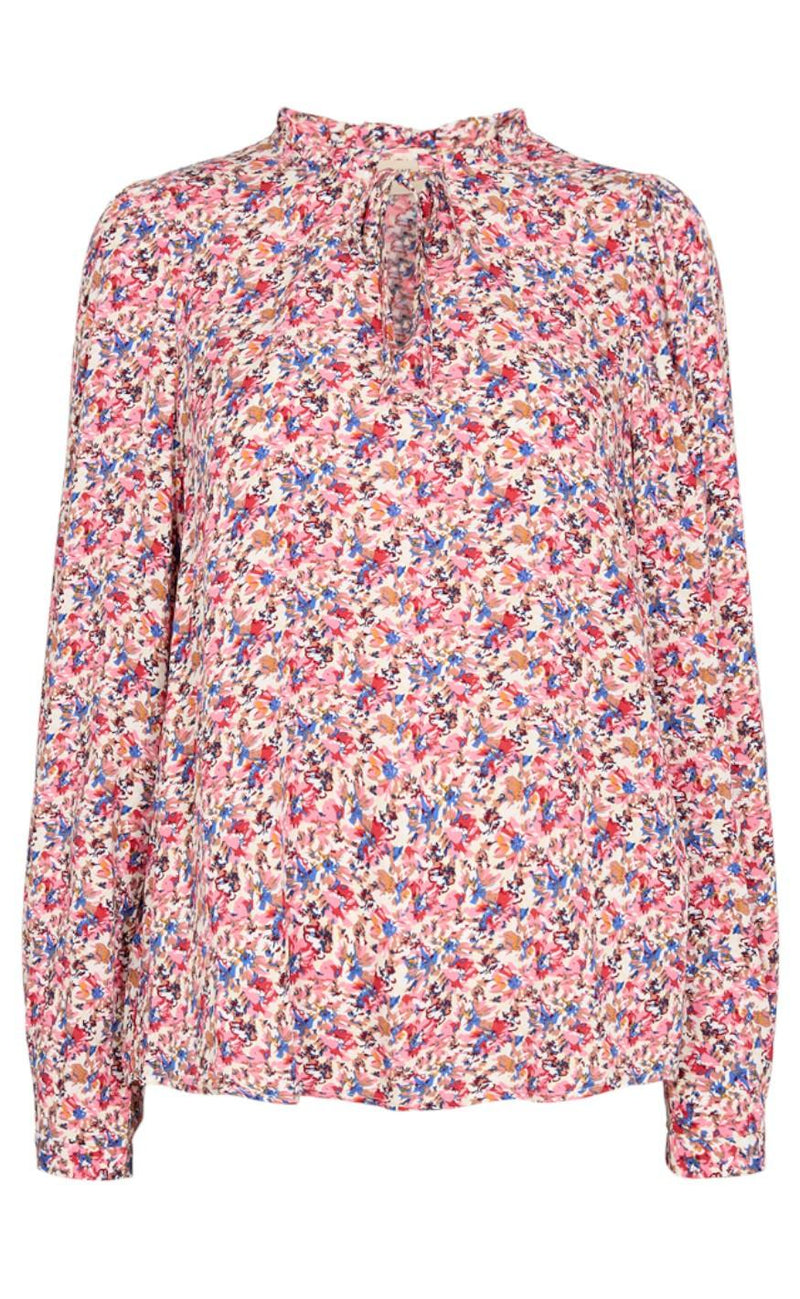 Freequent Bluse - Pinka - Prism Pink Mix