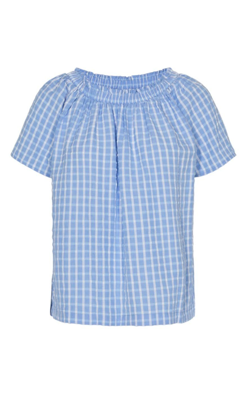 Freequent Bluse - Scat - Chambray Blue Mix