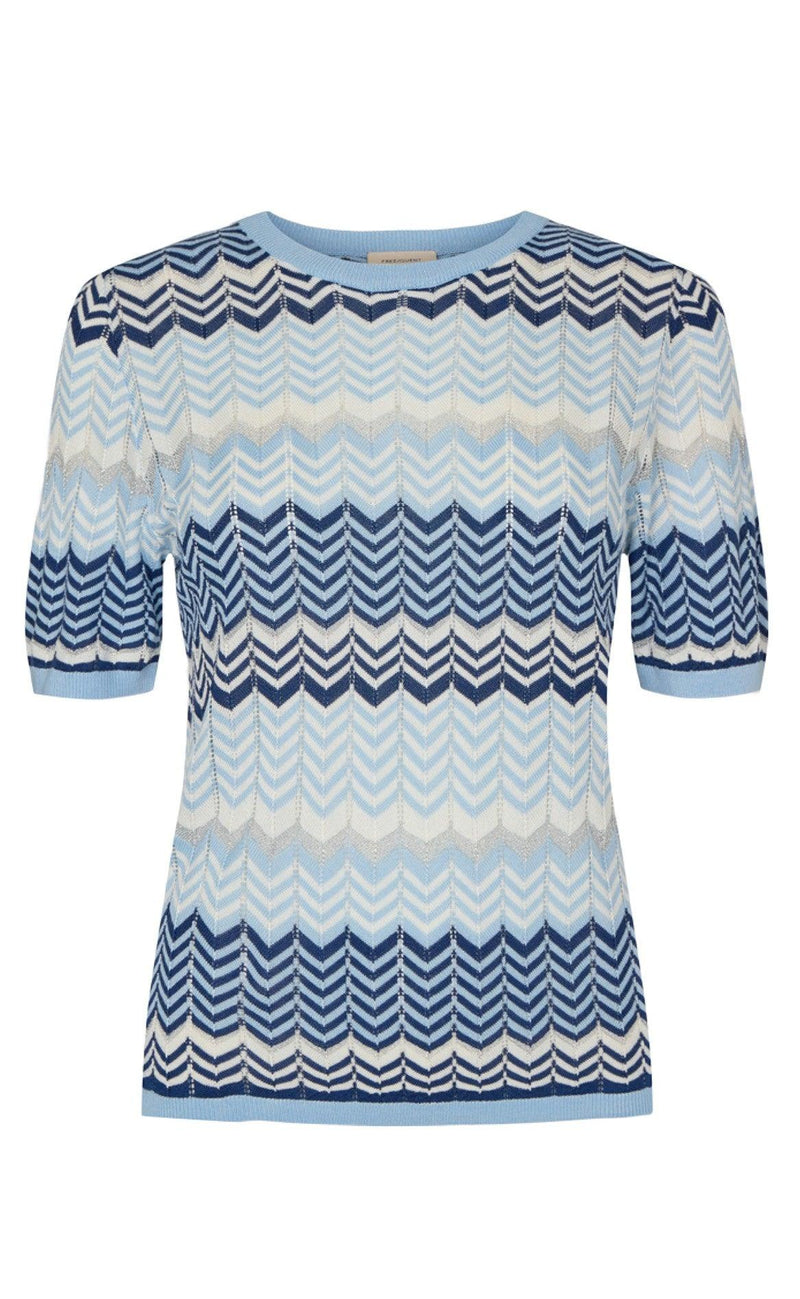 Freequent Bluse - Soni - Chambray Blue Mix