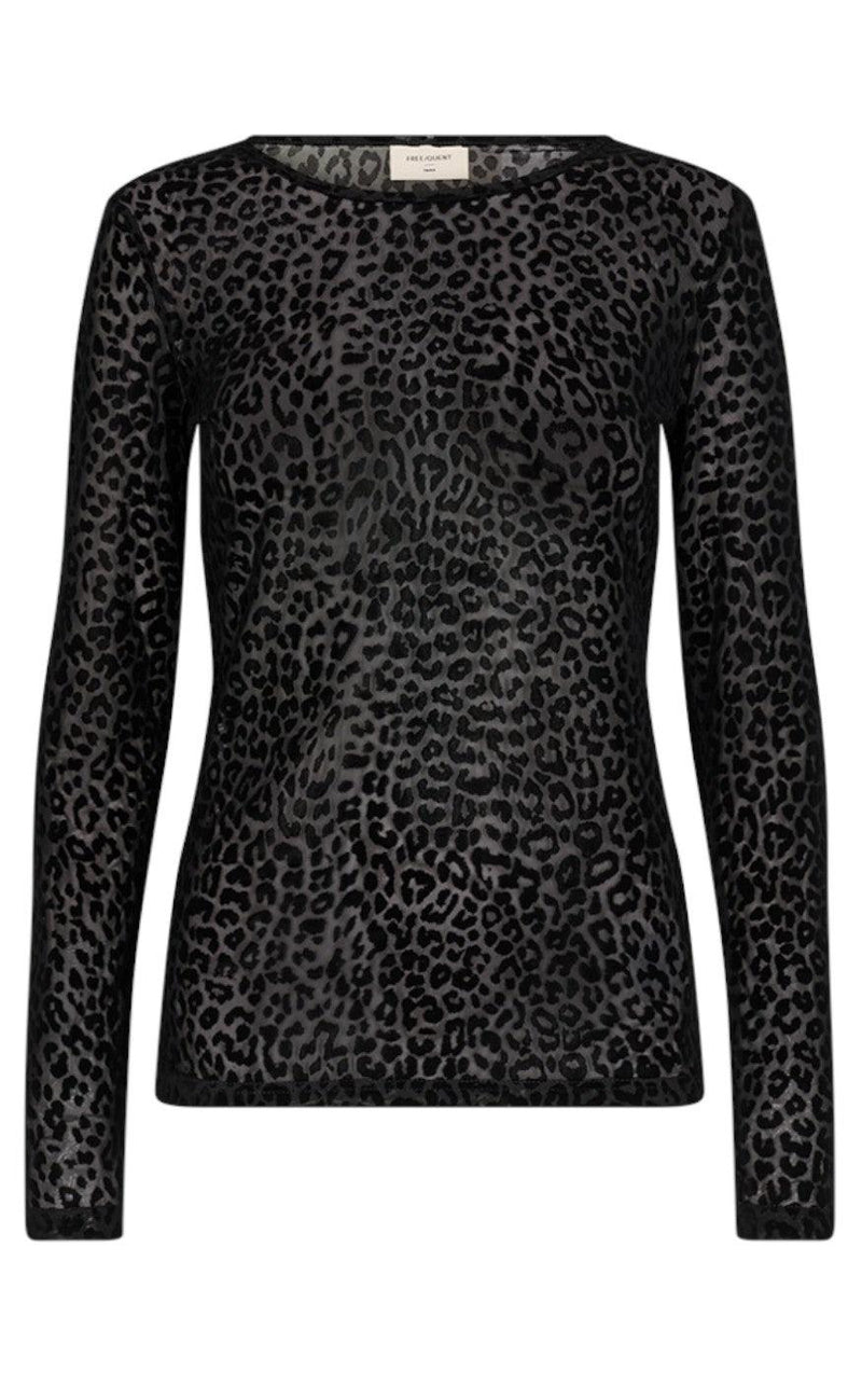 Freequent Bluse - Vally - Black With Leo