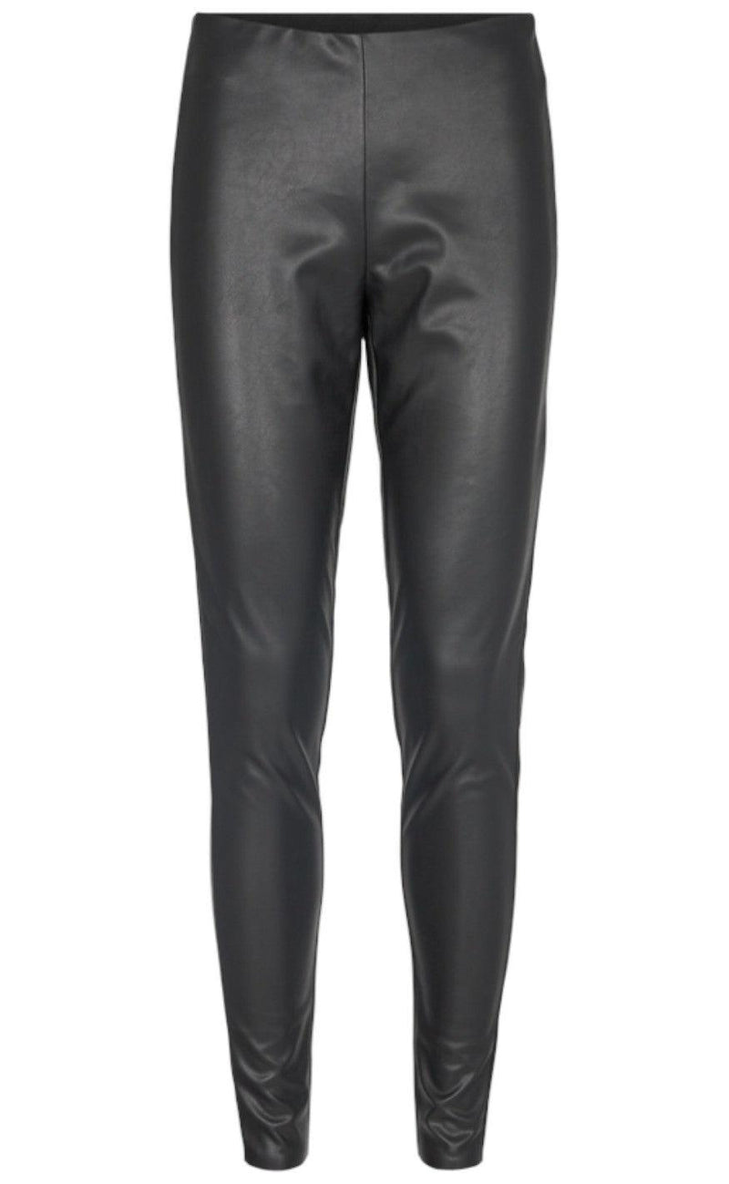Freequent Bukser - Lexie PU - Black