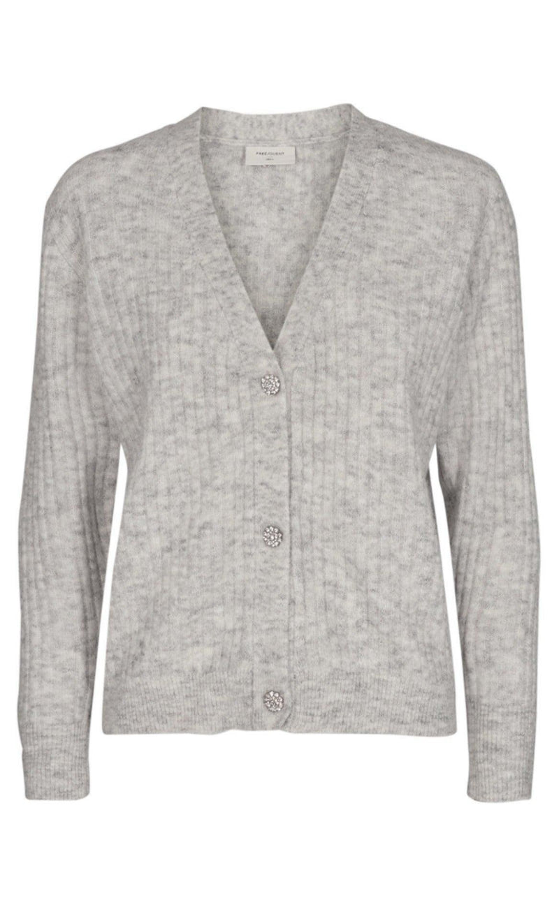 Freequent Cardigan - Hilla Diamond - Oatmeal Melange