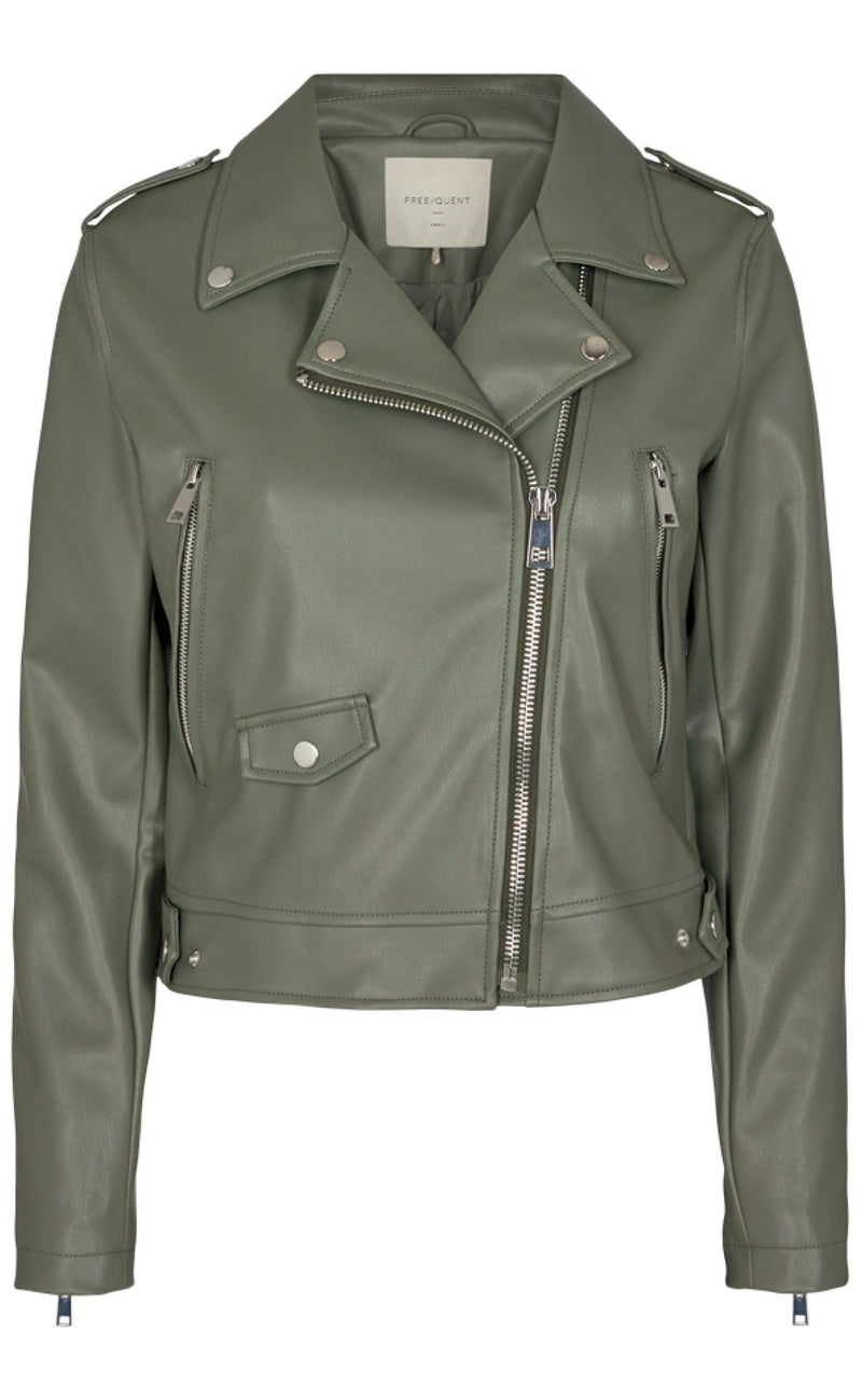 Freequent Jakke - Sandy - Dusty Olive