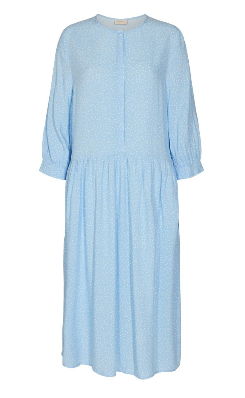 Freequent Kjole - Adney Long Layer - Chambray Blue Mix