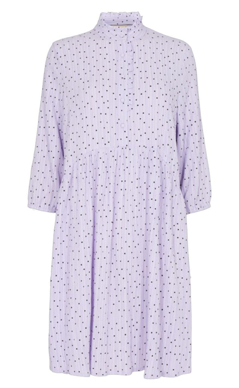 Freequent Kjole - Dotted - Pastel Lilac Mix
