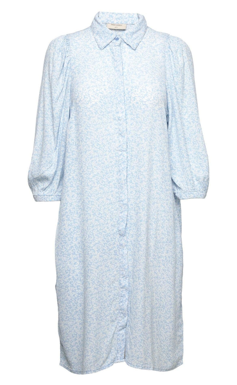 Freequent Kjole - Elsie - Chambray Blue Mix