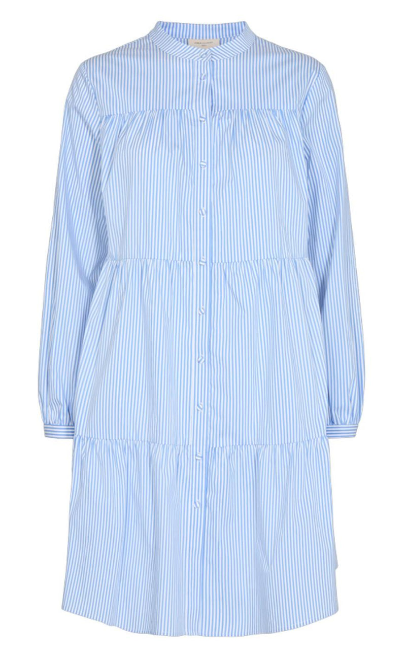 Freequent Kjole - Emmeline Stripe - Chambray Blue