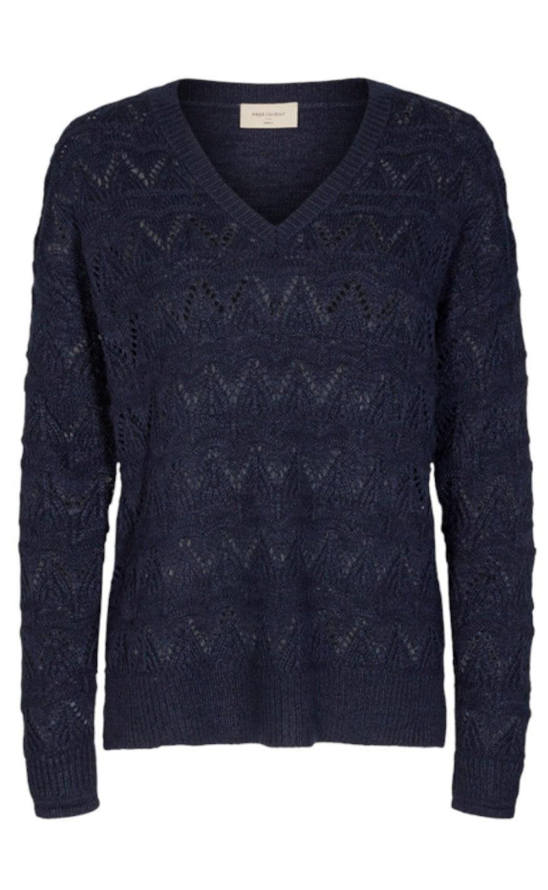 Freequent Pullover - Tina - Navy