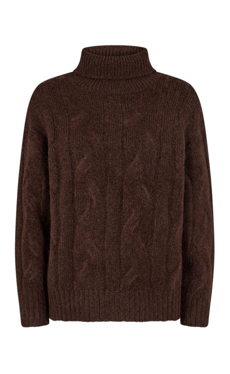 Freequent Sweater - Satina - Coffee Bean Melange